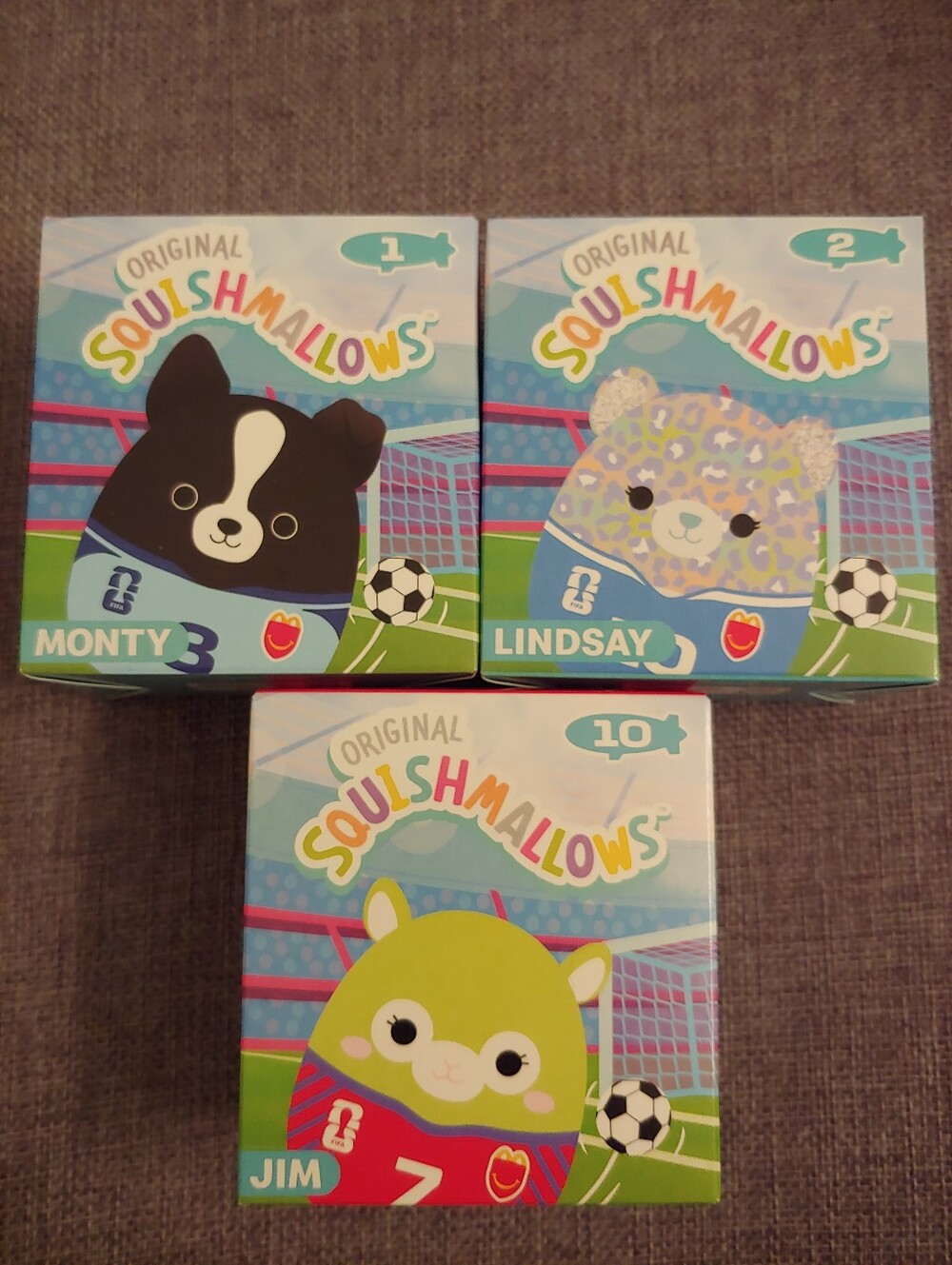 McDonald's Squishmallows FIFA World Cup 2026 Lot Of 3 Happy Meal Toys